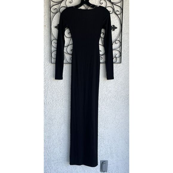 Skims Fits Everybody Soft Lounge Dress- XXSP - Onyx - Picture 6 of 9